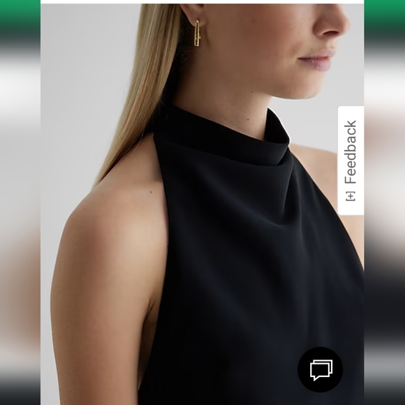 NWT Draped Halter Neck Fringe Back Top XS - Picture 3 of 6